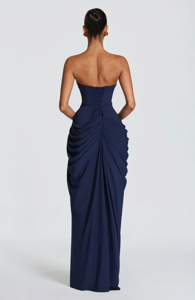 Saachi Draped Corset Maxi Dress
