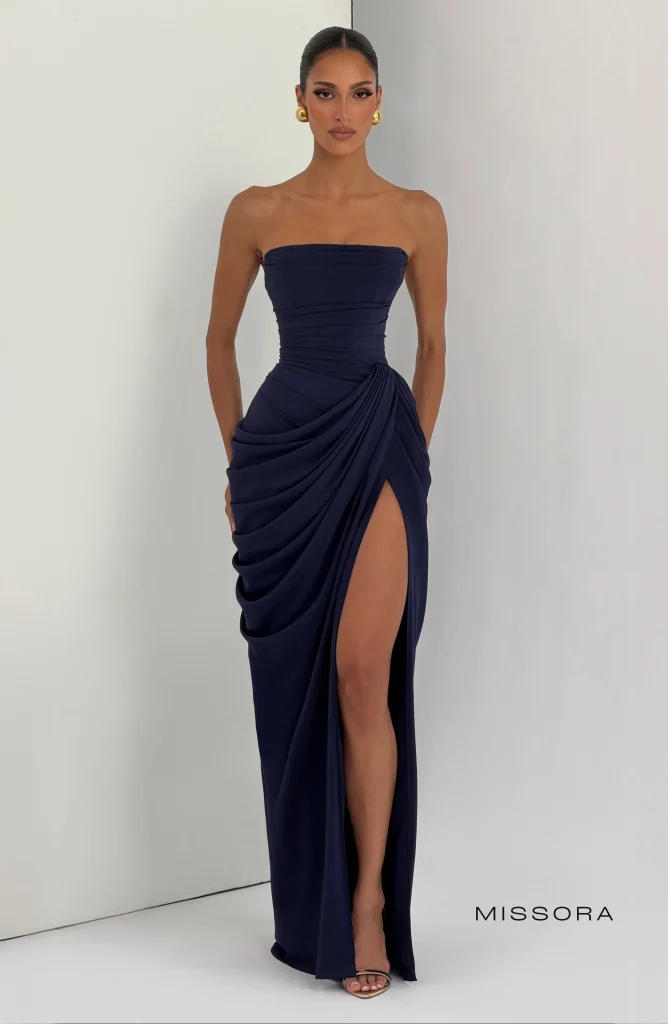 Saachi Draped Corset Maxi Dress