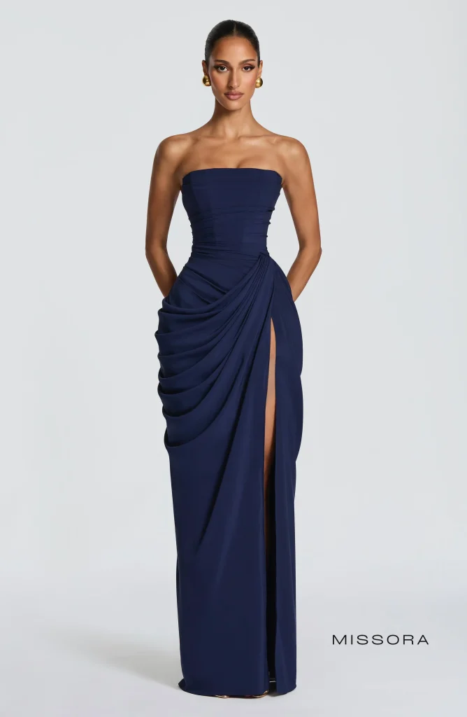 Saachi Draped Corset Maxi Dress