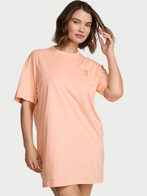 100% Cotton Oversize Sleep Tee in Cutout